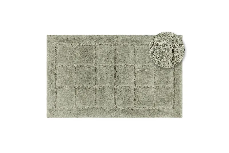 Badeværelsesmåtte Firkant - 70x120 cm, Lysegrøn - Tekstiler - Tæpper - Badeværelsesmåtte
