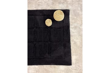 Badeværelsesmåtte Firkant - 70x120 cm, Sort - Tekstiler - Tæpper - Badeværelsesmåtte