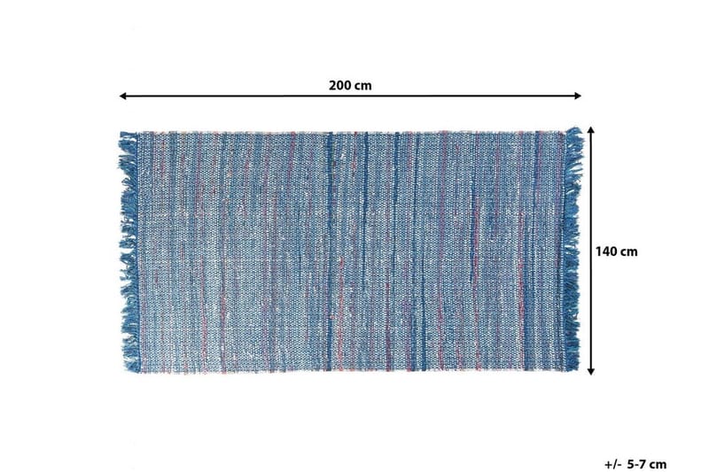 Besni tæppe 140 | 200 cm - Blå - Tæpper