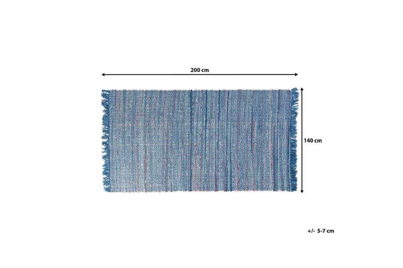 Besni tæppe 140 | 200 cm - Blå - Tæpper