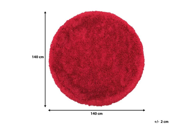 Bleakley tæppe rund 140 cm - Rød - Tæpper