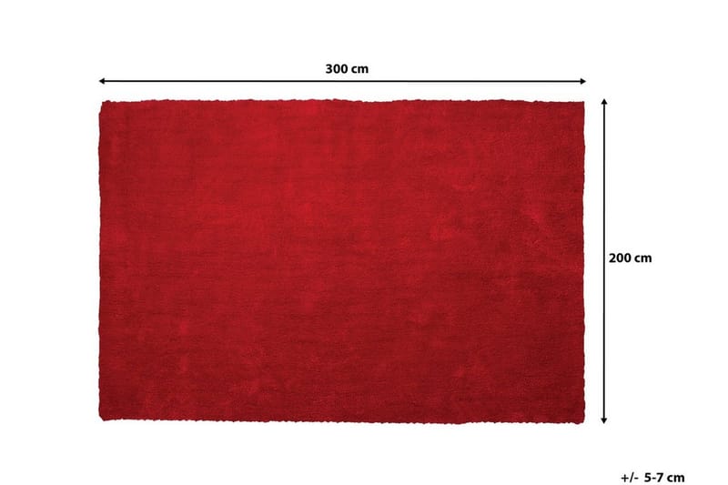 Demre Tæppe 200x300 cm - Rød - Tekstiler - Tæpper - Moderne tæppe - Ryatæpper