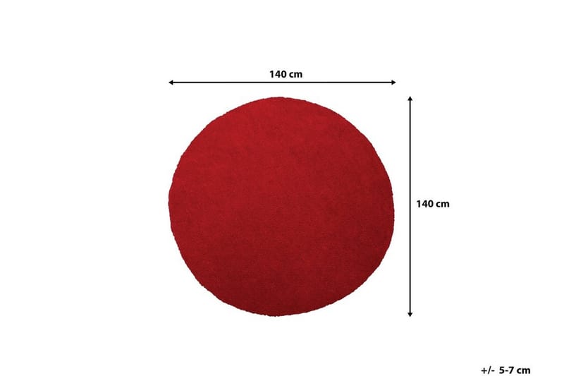 Demre Tæppe Rund 140 cm - Rød - Tæpper - Store tæpper