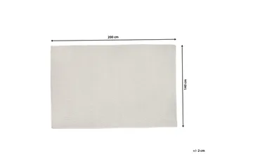 Erzin Tæppe 140x200 cm - Hvid - Tekstiler - Tæpper - Moderne tæppe - Uldtæppe