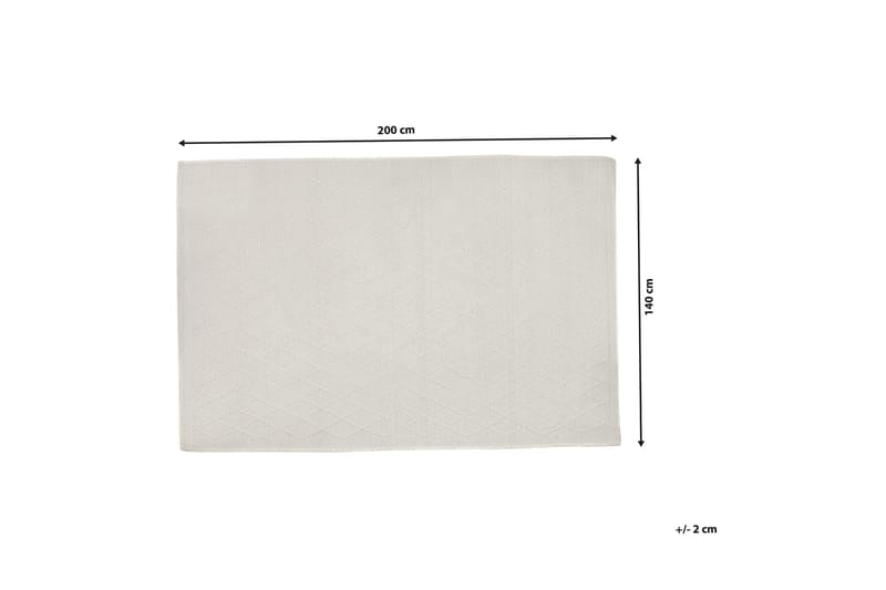 Erzin Tæppe 140x200 cm - Hvid - Tekstiler - Tæpper - Moderne tæppe - Uldtæppe