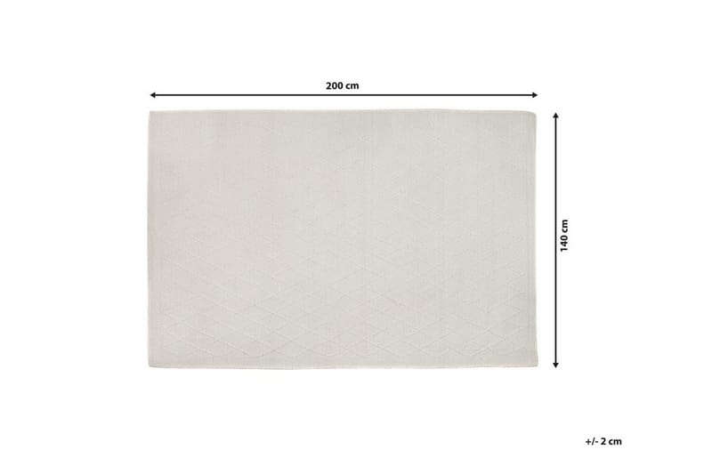 Erzin Tæppe 140x200 cm - Hvid - Tekstiler - Tæpper - Moderne tæppe - Uldtæppe