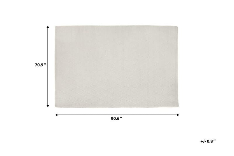 Erzin Tæppe 160x230 cm - Hvid - Tekstiler - Tæpper - Moderne tæppe - Uldtæppe