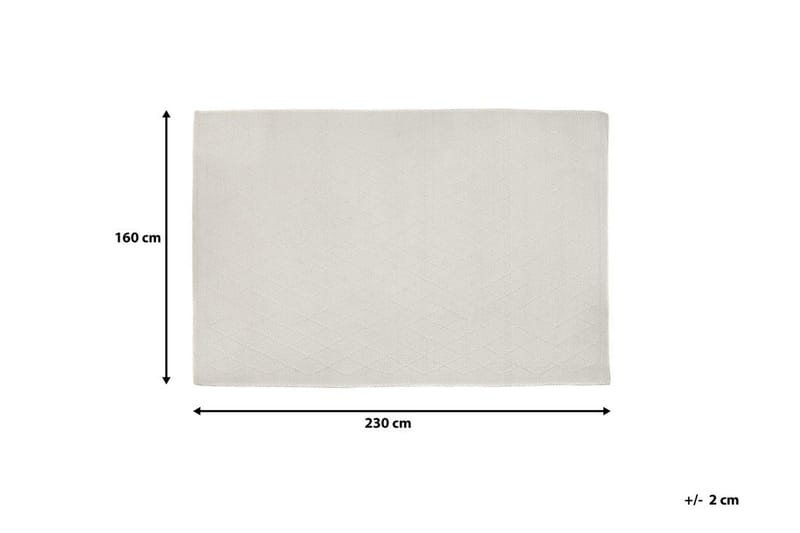 Erzin Tæppe 160x230 cm - Hvid - Tekstiler - Tæpper - Moderne tæppe - Uldtæppe