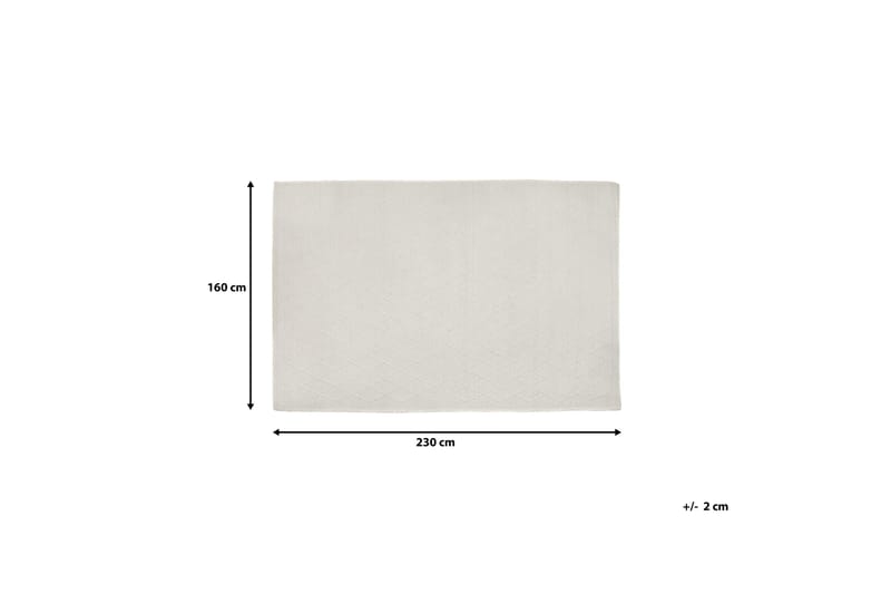 Erzin Tæppe 160x230 cm - Hvid - Tekstiler - Tæpper - Moderne tæppe - Uldtæppe