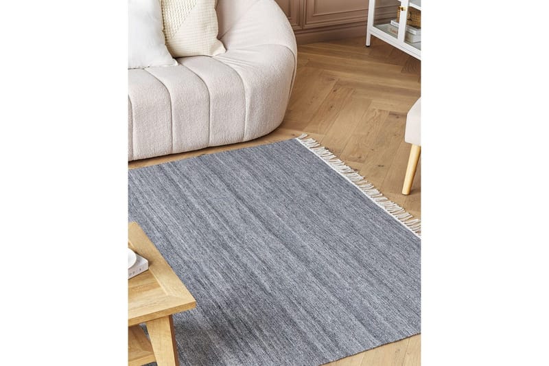Fladvævet Malhia - Grå, 160x230 cm - Tekstiler - Tæpper - Fladvævet tæppe
