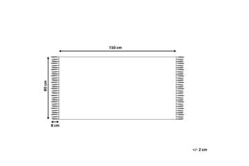 Fladvævet Yavu - Grå, hvid, 80x150 cm - Tekstiler - Tæpper - Udendørs tæpper - Balkontæppe & altantæppe