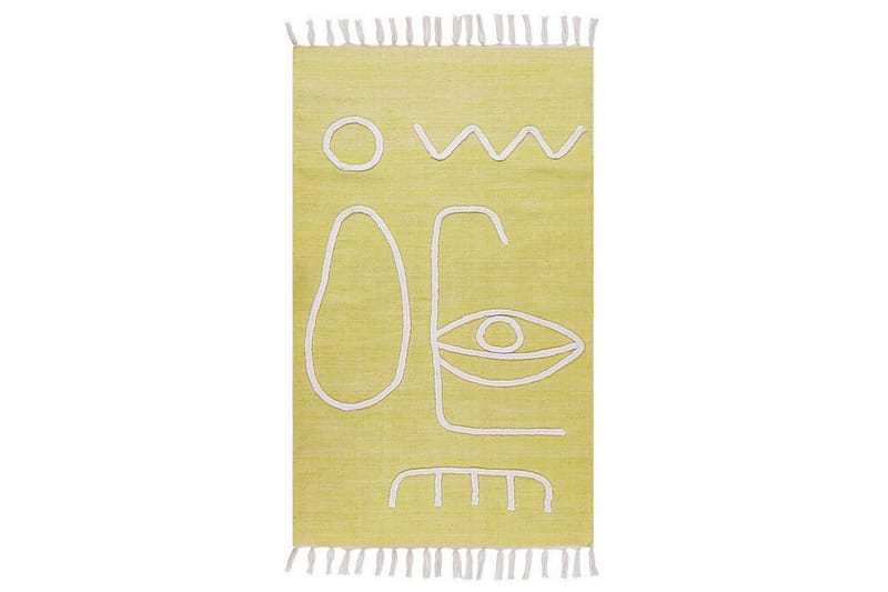 Fladvævet Yavu, Gul, 80x150 cm