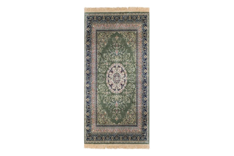 Casablanca Medaljon Gulvtæppe 80x250 - Grøn - Tekstiler - Tæpper - Orientalske tæpper