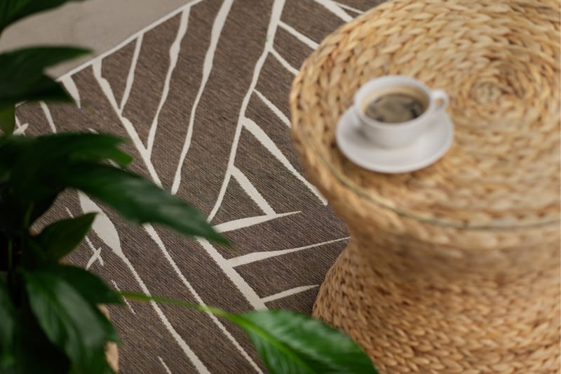 Domani Modern Fladvævet Tæppe 160x230 cm - Natur - Tekstiler - Tæpper - Fladvævet tæppe