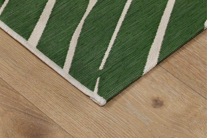 Domani Modern Fladvævet Tæppe 200x290 cm - Grøn - Tekstiler - Tæpper - Fladvævet tæppe