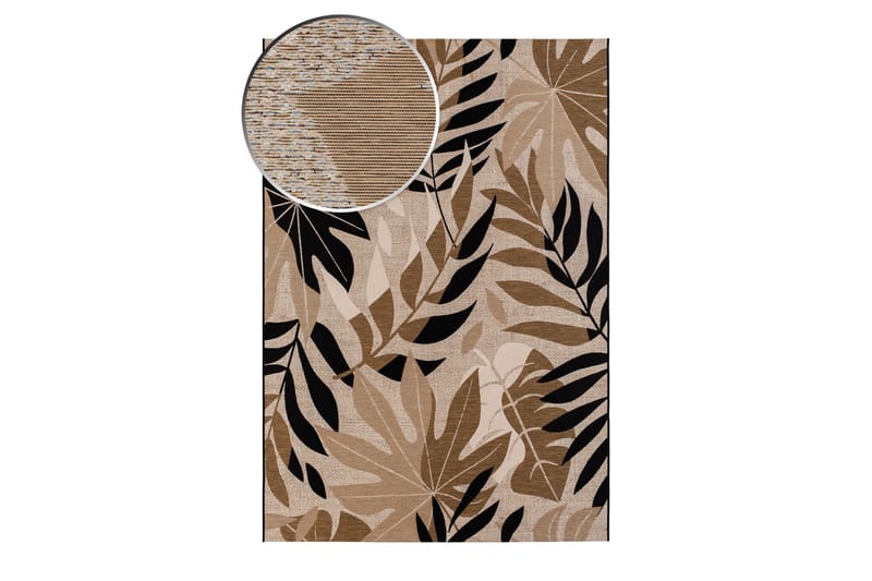 Domani Monstera Fladvævet Tæppe 160x230 cm - Flerfarvet - Tekstiler - Tæpper - Fladvævet tæppe