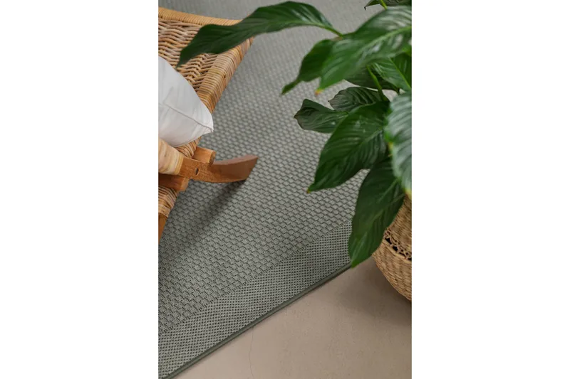 Miami Fladvævet Tæppe 160x230 cm - Grøn - Tekstiler - Tæpper - Fladvævet tæppe