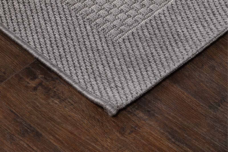 Miami Fladvævet Tæppe 240x340 cm - Grå - Tekstiler - Tæpper - Fladvævet tæppe