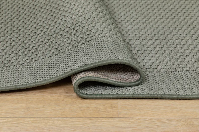 Miami Fladvævet Tæppe 240x340 cm - Grøn - Tekstiler - Tæpper - Fladvævet tæppe