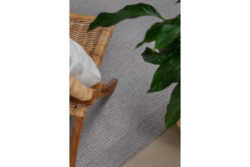 Miami Fladvævet Tæppe Firkantet 200x200 cm - Grå - Tekstiler - Tæpper - Fladvævet tæppe