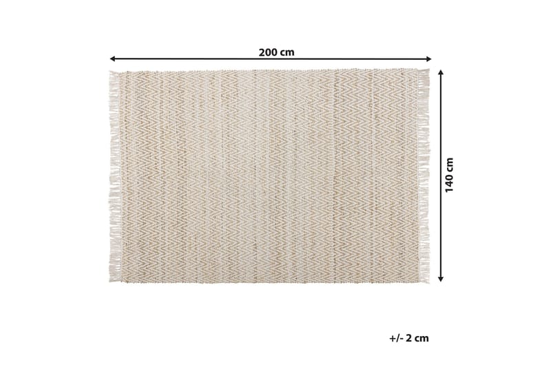 Tæppe beige 140 x 200 cm AFRIN - Beige - Tekstiler - Tæpper - Fladvævet tæppe