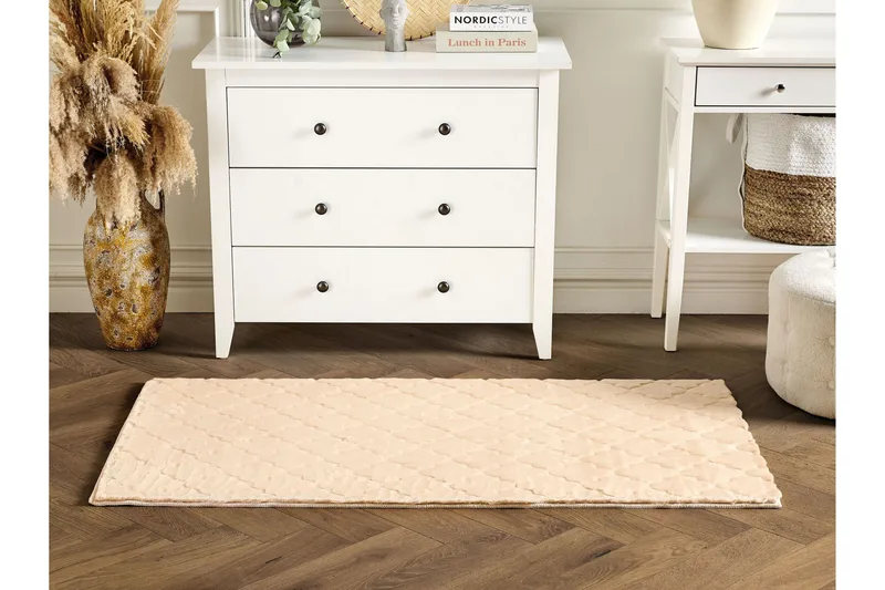 Gharo Skindtæppe 80x150 cm - Beige - Tekstiler - Tæpper - Pels & skindtæpper