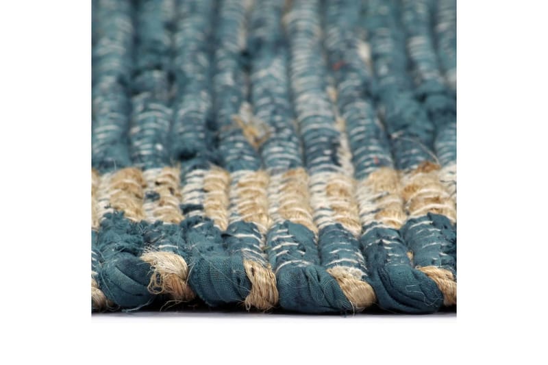håndlavet tæppe jute 120 x 180 cm blå - Blå - Sisaltæpper - Jutemåtter & hampemåtter - Håndvævede tæpper