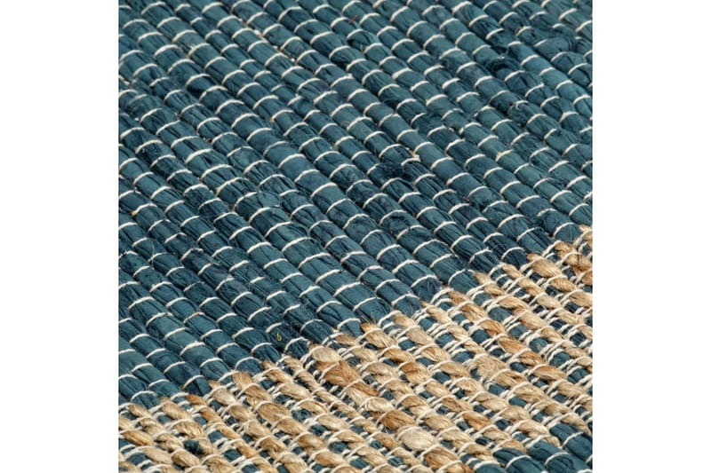 håndlavet tæppe jute 120 x 180 cm blå - Blå - Sisaltæpper - Jutemåtter & hampemåtter - Håndvævede tæpper