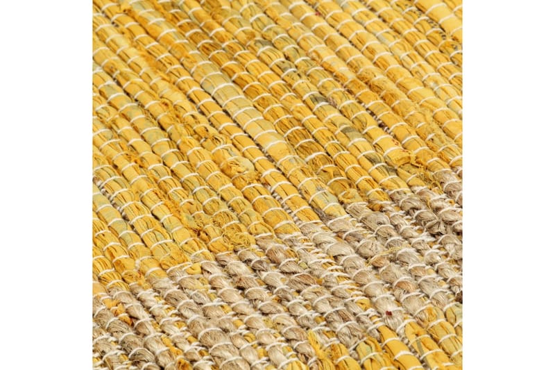 håndlavet tæppe jute 160 x 230 cm gul - Gul - Tekstiler - Tæpper - Håndvævede tæpper