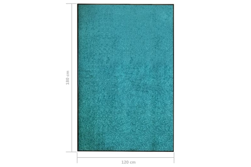Vaskbar Dørmåtte 120X180 cm Cyanblå - Blå - Tekstiler - Tæpper - Hall måtte