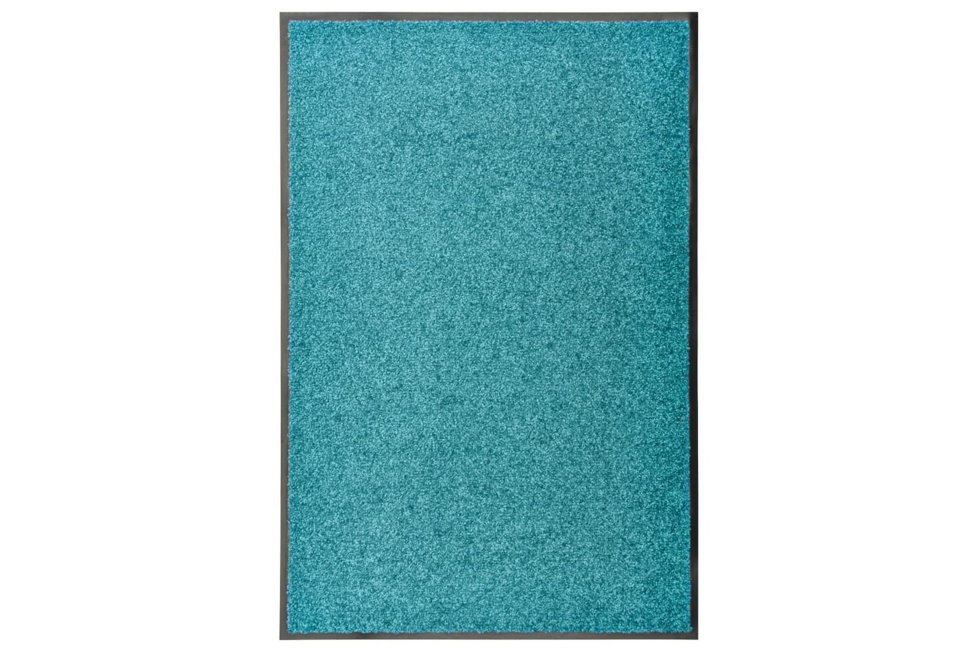 Vaskbar Dørmåtte 60X90 cm Cyanblå - Blå - Tekstiler - Tæpper - Hall måtte