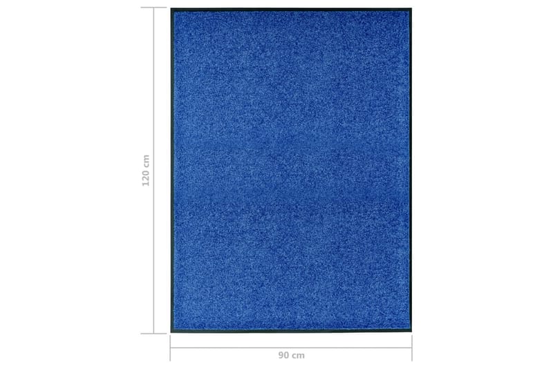 Vaskbar Dørmåtte 90X120 cm Blå - Blå - Tekstiler - Tæpper - Hall måtte