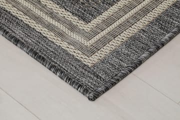 Madrid Frame Tæppe 80x340 cm Fladvævet - Grå - Tekstiler - Tæpper - Fladvævet tæppe