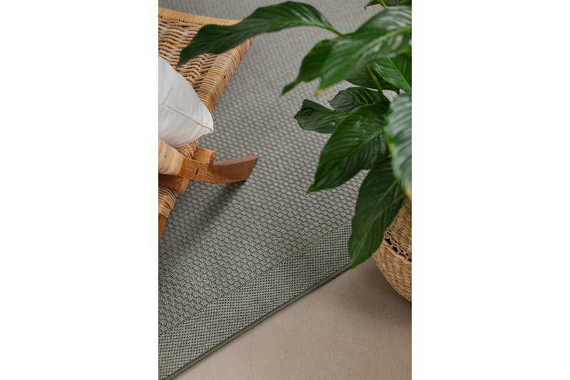Miami Fladvævet Tæppe 160x230 cm - Grøn - Tekstiler - Tæpper - Store tæpper