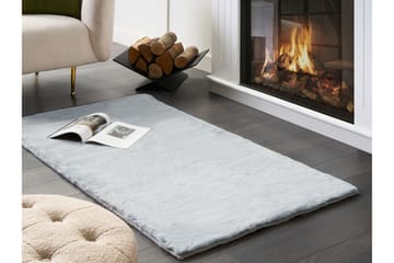 Mirpur Skindtæppe 80x150 cm - Grå - Tekstiler - Tæpper - Moderne tæppe - Wiltontæpper