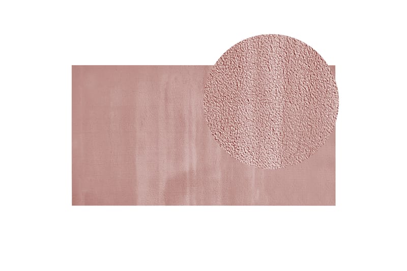Mirpur Skindtæppe 80x150 cm - Rosa - Tekstiler - Tæpper - Pels & skindtæpper