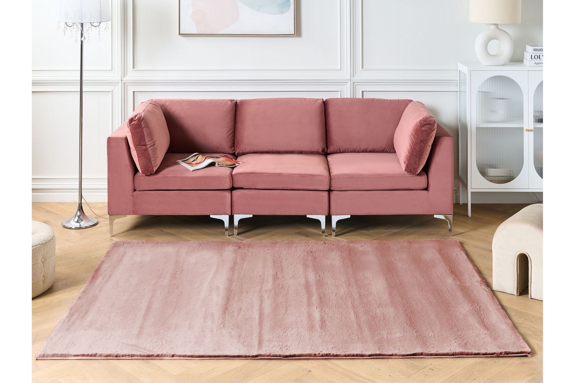 Mirpur Skindtæppe 80x150 cm - Rosa - Tekstiler - Tæpper - Pels & skindt�æpper