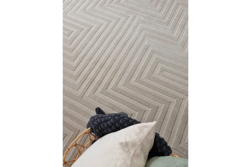 Ritz Wilton Tæppe 160x230 cm Rektangulært - Hør - Tekstiler - Tæpper - Moderne tæppe - Mønstrede tæpper