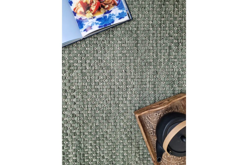 Torekov Uldtæppe 160x230 cm - Grøn - Tekstiler - Tæpper - Moderne tæppe - Uldtæppe