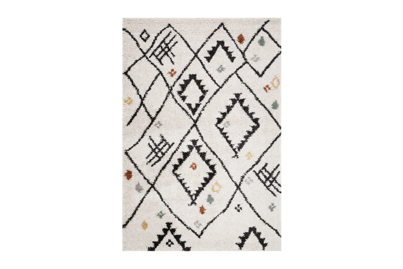 Portland Shaggy Tæppe 140x200 cm, Hvid