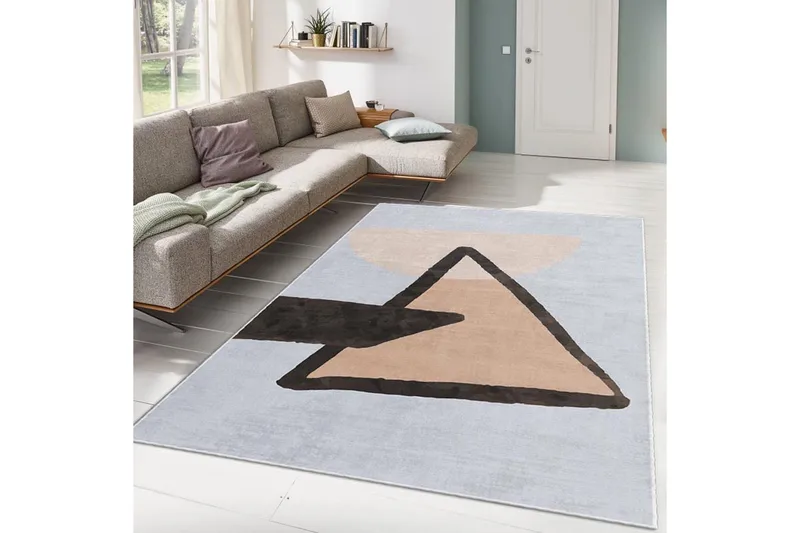 Geo Wilton-tæppe 80x140 cm Rektangulær, Flerfarvet