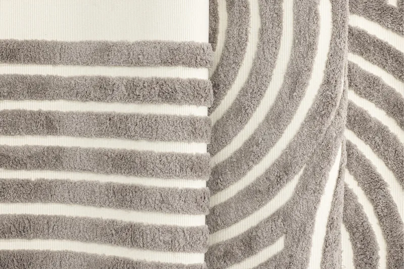 Nikita Ryetæppe 200x290 cm - Grå - Tekstiler - Tæpper - Moderne tæppe - Ryatæpper