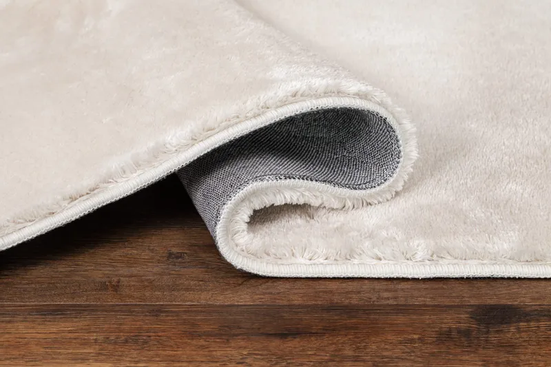 Cozy Shaggy Tæppe 200 cm Rundt - Natur - Tekstiler - Tæpper - Moderne tæppe - Ryatæpper