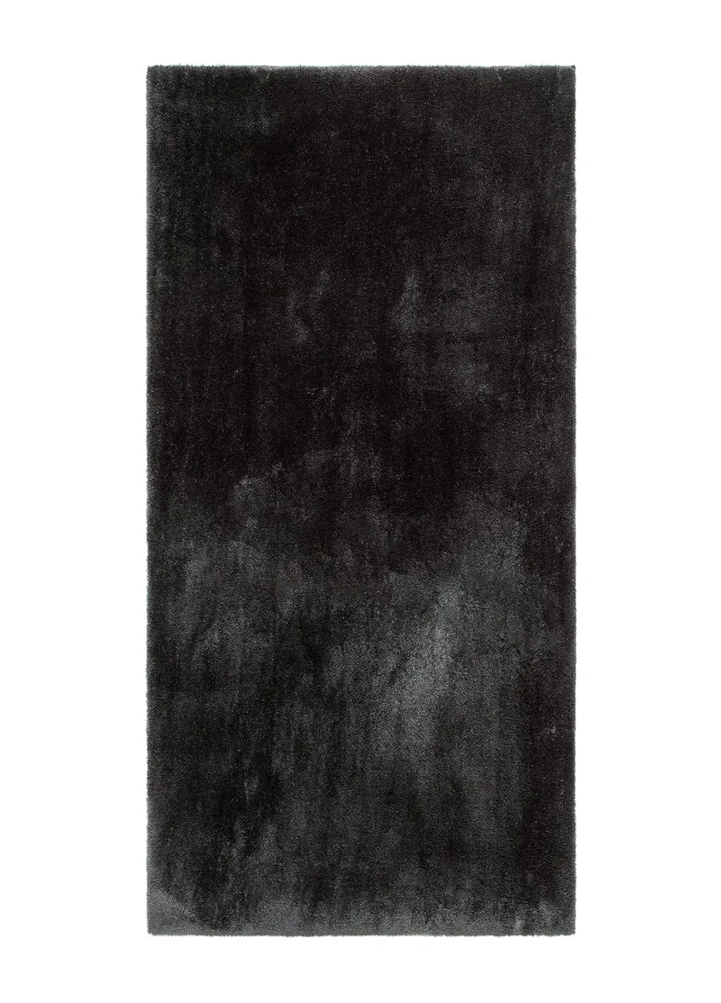 Cozy Shaggy Tæppe 80x160 cm Rektangulært, Sort