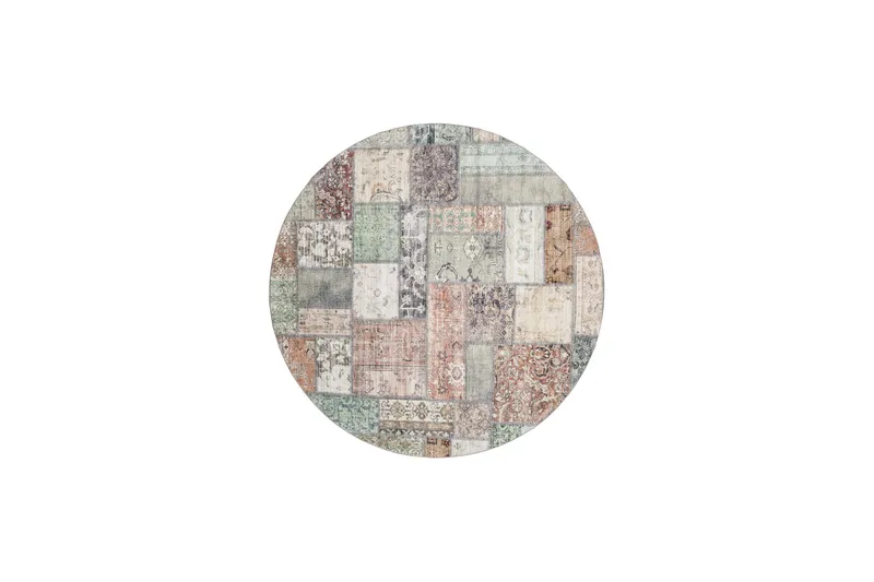 Tarfaya Friezetæppe Rundt 200 cm, Grøn