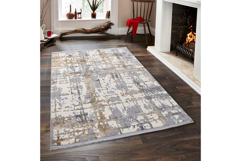 Naveena Wilton-tæppe 140x200 cm Rektangulært - Grå/Beige/Creme - Tekstiler - Tæpper - Moderne tæppe - Mønstrede tæpper