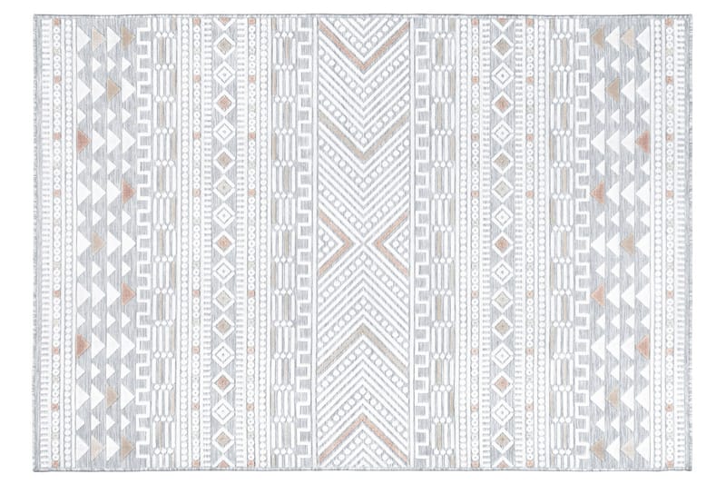 Rosy Wilton-tæppe 117x180 cm Rektangulær - Creme/Grå - Tekstiler - Tæpper - Moderne tæppe - Wiltontæpper