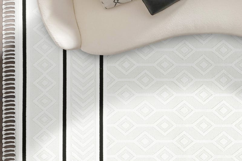 Island Wilton-tæppe 100x200 cm Rektangulær - Creme - Tekstiler - Tæpper - Moderne tæppe - Wiltontæpper