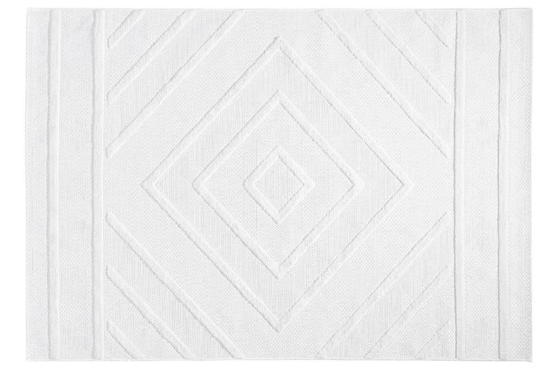 Uvudhulash Wilton-tæppe 200x290 cm Rektangulær - Hvid - Tekstiler - Tæpper - Moderne tæppe - Mønstrede tæpper