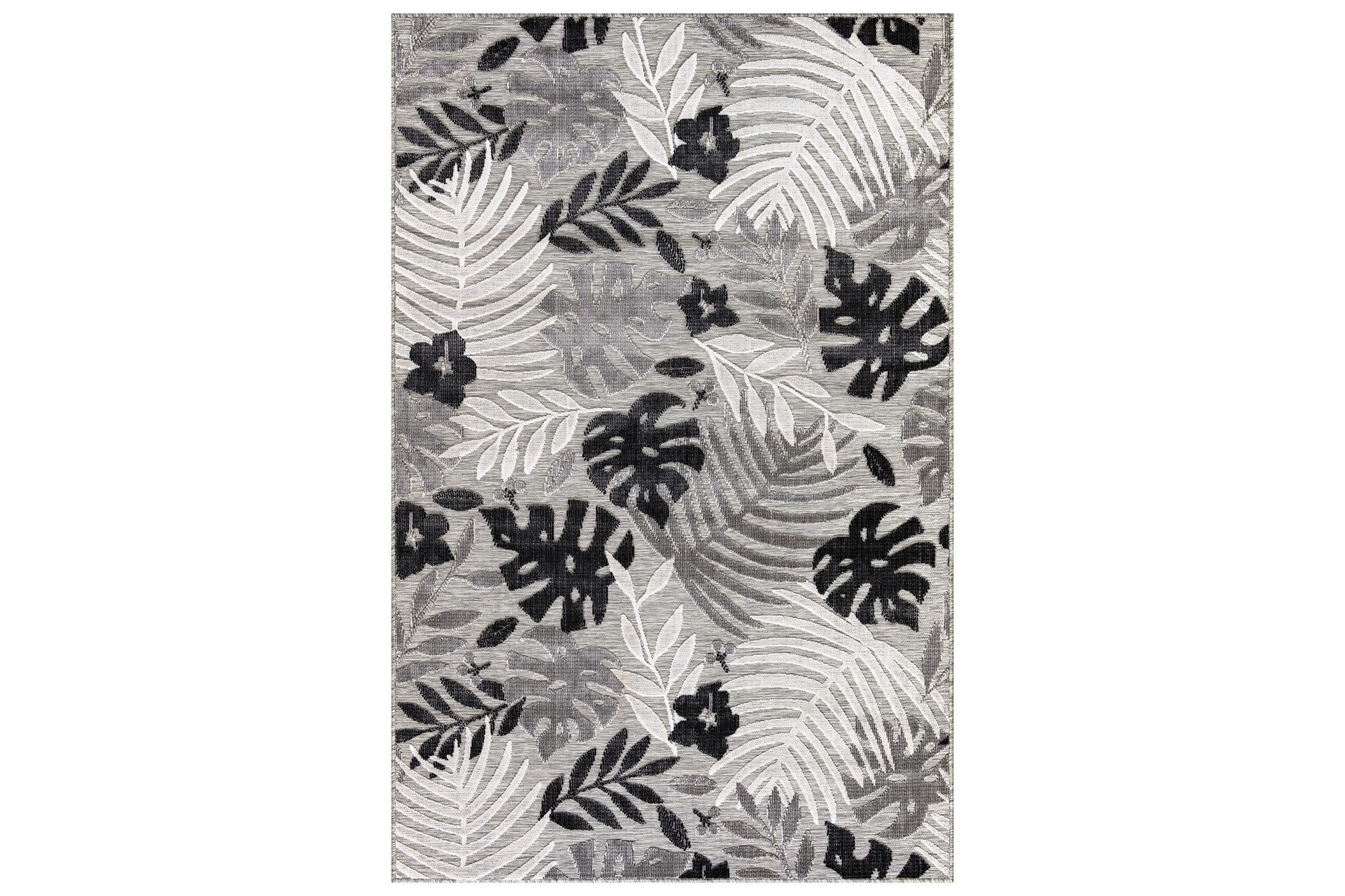 Leaf Wilton-tæppe 196x290 cm Rektangulær - Grå - Tekstiler - Tæpper - Moderne tæppe - Wiltontæpper